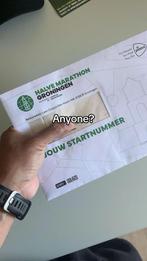 Startbewijs Bib groningen half marathon 10KM, Tickets en Kaartjes, Beurzen, Eén persoon