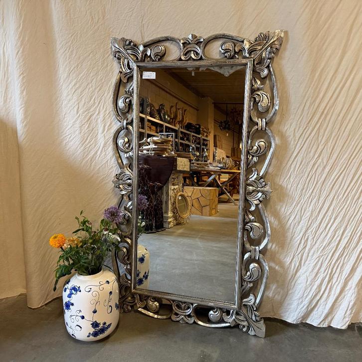 Barok spiegel - houten lijst - 140 x 80 cm - TTM Wonen, Huis en Inrichting, Woonaccessoires | Spiegels, Nieuw, 75 tot 100 cm, 100 tot 150 cm