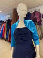 turquoise bolero satijn maat 34 36 38 40 42 44 46, Overige typen, Blauw, Maat 42/44 (L), Nieuw