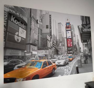 Canvas Doek New York - Taxi's beschikbaar voor biedingen