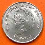 Nepal 10 Rupees 1968 FAO zilver, Postzegels en Munten, Munten | Azië, Ophalen of Verzenden, Centraal-Azië, Zilver