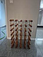 Hout en stalen wijnrek, Ophalen of Verzenden, Zo goed als nieuw, Hout, Minder dan 50 cm