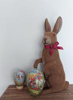 Vintage flock XL Paashaas, Diversen, Ophalen of Verzenden