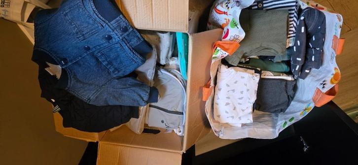 Groot babypakket jongens maat 50 t/m 62, Kinderen en Baby's, Babykleding | Overige, Zo goed als nieuw, Jongetje, Ophalen