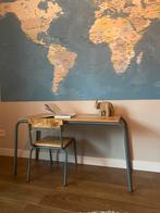 Kids depot tafel en stoel, Huis en Inrichting, Tafels | Sidetables, Ophalen, 100 tot 150 cm, Eikenhout, Zo goed als nieuw