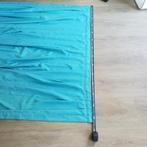 2 stuks overgordijnen turqoise 133x253  en 125x253., Huis en Inrichting, Ophalen of Verzenden, Zo goed als nieuw, 200 cm of meer