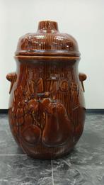Vintage rumpot; Keramische Pot met Deksel. Nieuwstaat, Gebruikt, Porselein of Keramiek, Schaal, Rond