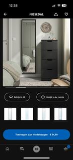 2x Ikea Nissedal Spiegels, Huis en Inrichting, Woonaccessoires | Spiegels, Ophalen, Minder dan 50 cm, 100 tot 150 cm, Zo goed als nieuw