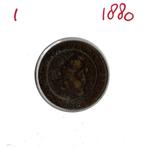 2,5 cent 1880 Willem 3 (zie scans), Postzegels en Munten, Ophalen of Verzenden, Koning Willem III, 1 cent