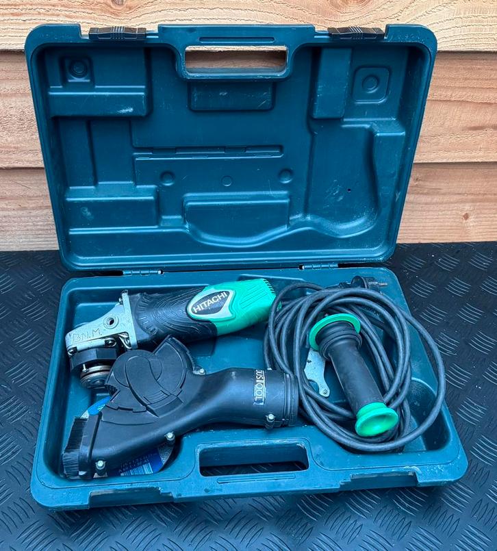 HITACHI Haakse Slijper met stofkap  125mm, Doe-het-zelf en Verbouw, Gereedschap | Slijpmachines, Zo goed als nieuw, Haakse handslijpmachine