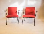 Set van twee Gispen 415 stoelen Wim Rietveld, Huis en Inrichting, Fauteuils, Ophalen, Gebruikt, Minder dan 75 cm, Metaal