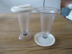Tupperware, dessert beker, ijscoupes met deksel, Ophalen of Verzenden, Zo goed als nieuw, Wit, Beker of Kan