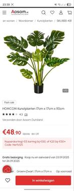 Kunstplanten17cmx17crx110c, Ophalen of Verzenden, Overige soorten, Volle zon