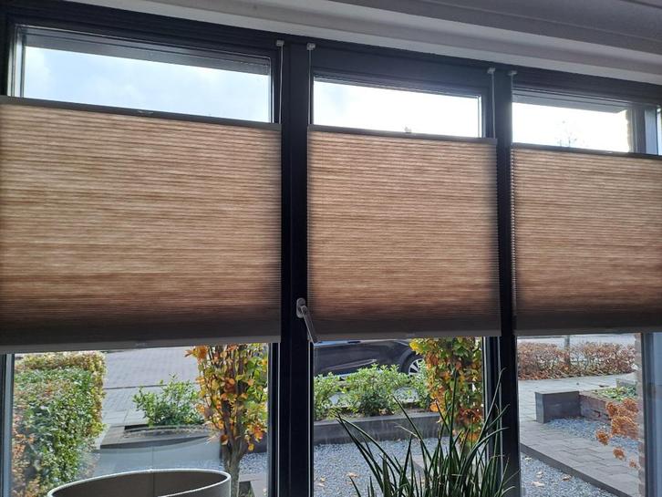 Drie plissegordijnen van Veneta, Huis en Inrichting, Stoffering | Gordijnen en Lamellen, Nieuw, Minder dan 100 cm, 50 tot 100 cm