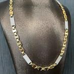 14 karaats gouden ketting flat magnum massief schakel, Sieraden, Tassen en Uiterlijk, Kettingen, Ophalen of Verzenden, Nieuw, Goud