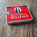 vintage sigarenblik Willem II 20 extra senoritas Valkenswaar, Ophalen of Verzenden, Gebruikt, Tabaksdoos of Verpakking