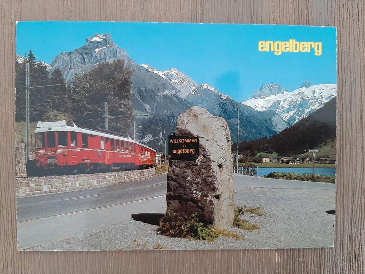 Zwitserland, Tandradbaan, Luzern-Engelberg, mooi stempel, Verzamelen, Spoorwegen en Tramwegen, Gebruikt, Trein, Kaart of Prent