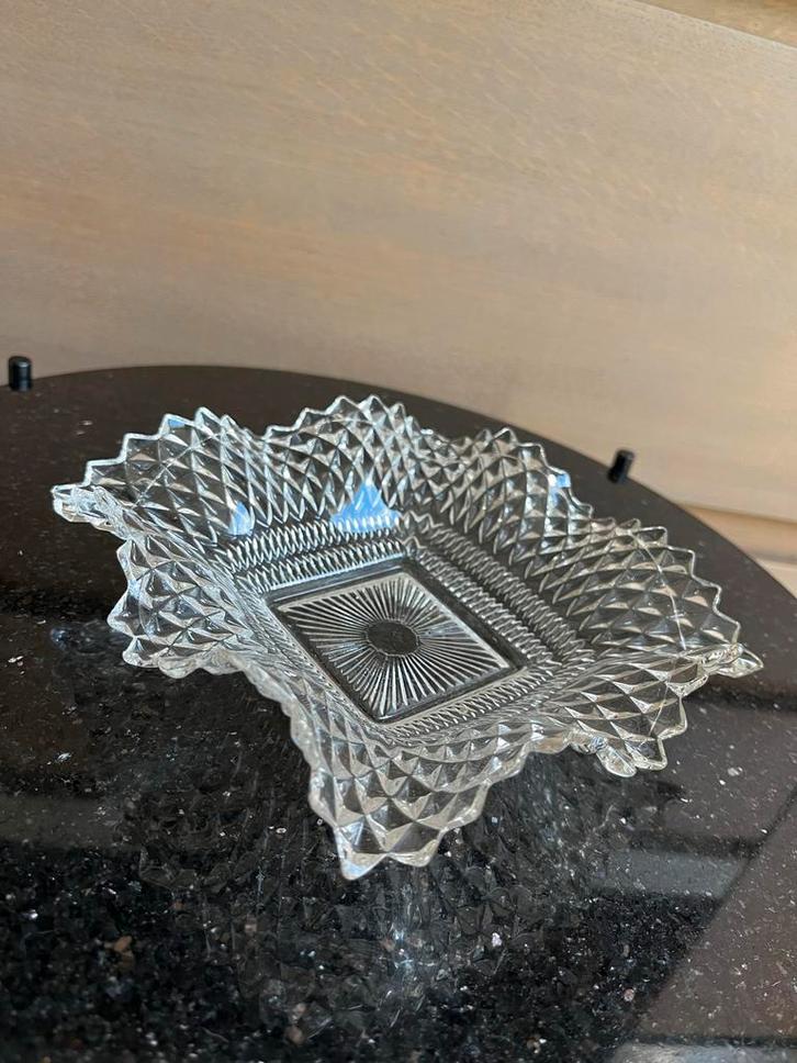 Vintage Indiana Glass Snoep Notenschaal Diamant, Antiek en Kunst, Antiek | Glas en Kristal, Ophalen of Verzenden