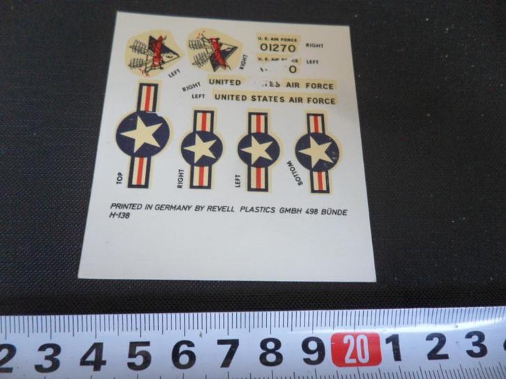sticker decal modelbouw usa  luchtvaart vliegtuig, Verzamelen, Stickers, Zo goed als nieuw, Bedrijf of Vereniging, Ophalen
