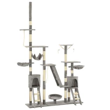 Kattenkrabpaal met sisal krabpalen 230-250 cm grijs beschikbaar voor biedingen