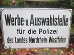 Duits emaille bord POLIZEI. Nordrhein westfalen TOP stuk., Verzamelen, Ophalen of Verzenden, Zo goed als nieuw, Reclamebord