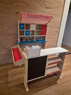 Kinderwinkeltje met kassa en producten, Kinderen en Baby's, Speelgoed | Speelkeukens, Ophalen, Zo goed als nieuw, Hout, Speelkeuken-accessoire