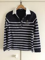 Polo shirt, M merk Gant, prima staat, €35, donkerblauw/wit, Ophalen of Verzenden, Lange mouw, Wit, Zo goed als nieuw