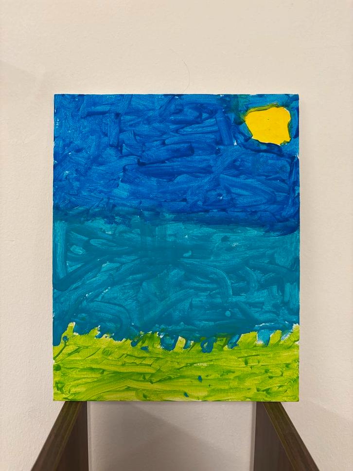 Hoop onder de zon - Oekraïens kinderkunst, Antiek en Kunst, Kunst | Schilderijen | Klassiek, Ophalen of Verzenden