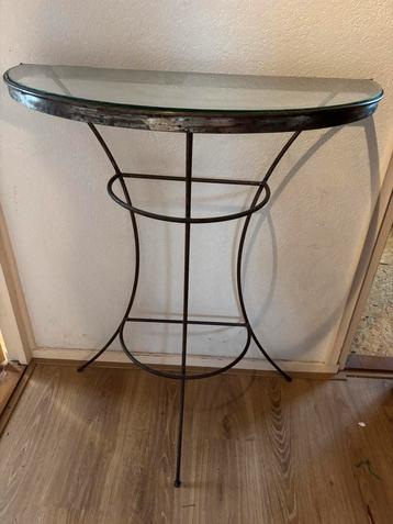 Hoge haltafel met glazen blad – stijlvol en modern! beschikbaar voor biedingen