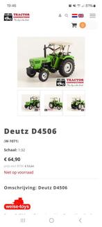 Gezocht deutz 4506 weise toys, Hobby en Vrije tijd, Modelauto's | 1:32, Ophalen of Verzenden, Zo goed als nieuw, Tractor of Landbouw