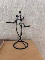 Elegante metalen kandelaar zwart, Zwart, Ophalen of Verzenden, Zo goed als nieuw, Metaal