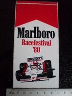 sticker marlboro racefestival 1980 logo formule1 f1 vintage, Verzamelen, Auto of Motor, Zo goed als nieuw, Verzenden