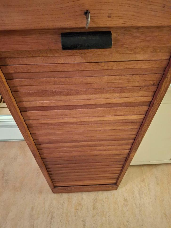 Prachtige vintage eiken Rolluikkast / Archiefkast, Huis en Inrichting, Kasten | Ladekasten, Gebruikt, 100 tot 150 cm, Minder dan 50 cm