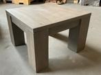 Nieuwe hoektafel / salontafel / bijzettafel degelijk eiken, Huis en Inrichting, Tafels | Bijzettafels, Vierkant, Nieuw, 55 tot 75 cm