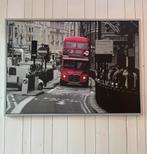 Grote foto rode dubbeldekker, Huis en Inrichting, Ophalen, 125 cm of meer, Zo goed als nieuw, Foto of Poster