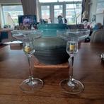 Luminarc kaarsenhouders ,vintage,glas, Ophalen of Verzenden, Zo goed als nieuw, Overige materialen, Minder dan 25 cm