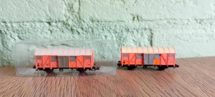2x Fleischmann bananenwagens, Hobby en Vrije tijd, Modeltreinen | N-Spoor, Gebruikt, Wagon, Gelijkstroom, Fleischmann, Ophalen of Verzenden