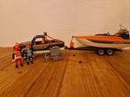 Playmobil auto jeep met speedboot op trailer, Ophalen of Verzenden, Gebruikt, Complete set