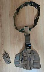 Coyote tan holster en woodland riem., Ophalen of Verzenden, Landmacht, Nederland, Kleding of Schoenen