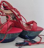 Sleehak, Kleding | Dames, Schoenen, Ophalen of Verzenden, Nieuw, Rood, Sandalen of Muiltjes