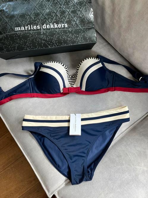 Marlies Dekkers bikini 80C en slip M blauw NIEUW, Kleding | Dames, Badmode en Zwemkleding, Zo goed als nieuw, Bikini, Blauw, Verzenden