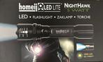 Partij 7x Homeij NightHawk Led Zaklamp USB Oplaadbaar, Nieuw, Accu