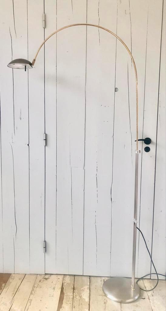 Vintage booglamp italiaans design, Huis en Inrichting, Lampen | Vloerlampen, Gebruikt, 150 tot 200 cm, Ophalen