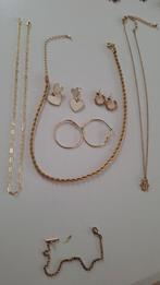 Sieraden set(9oorbellen,9ringen,3 kettingen en 3 armbanden), Ophalen of Verzenden, Zo goed als nieuw