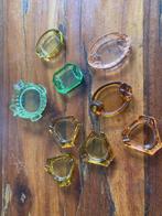 Art deco miniatuur glazen asbakjes, Ophalen of Verzenden