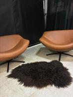 2 Lederen draaifauteuil Label Gigi, Huis en Inrichting, Fauteuils, Ophalen, Info@label.nl, 100 tot 125 cm, Leer
