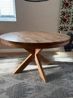 Ronde houten (eet)tafel, Ophalen, Rond, Zo goed als nieuw, Vijf personen of meer