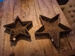 2 kerststerren rattan riviera maison, Ophalen of Verzenden, Zo goed als nieuw, Glas of Kopje