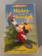 Disney videoband mini classics VHS : Mickey en de bonestaak, Ophalen, Tekenfilm, Alle leeftijden, Zo goed als nieuw