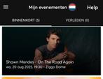 Shawn mendes ticket te koop, Eén persoon, Augustus